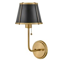 Wandlampe mit Schalter 40cm hoch E27 Metall in Messing...