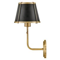 Wandlampe mit Schalter 40cm hoch E27 Metall in Messing...