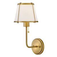 Wandlampe Stoff Metall E27 40 cm hoch mit Schalter