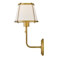 Wandlampe Stoff Metall E27 40 cm hoch mit Schalter