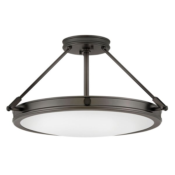 Deckenlampe rund Ø 55,8 cm Schwarz Weiß 4x E14 Metall Glas