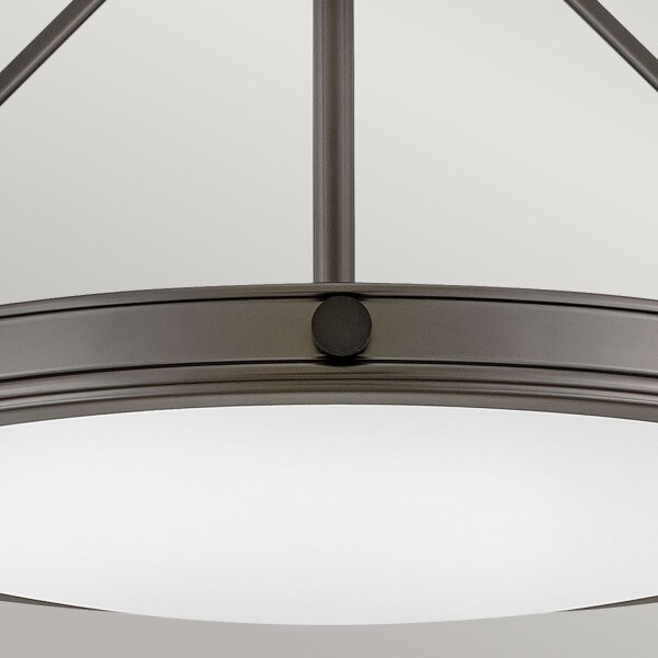 Deckenlampe rund Ø 55,8 cm Schwarz Weiß 4x E14 Metall Glas