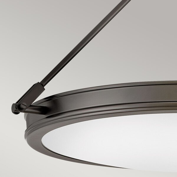 Deckenlampe rund Ø 55,8 cm Schwarz Weiß 4x E14 Metall Glas