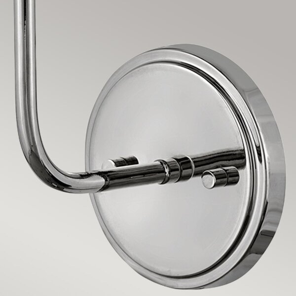 Wandleuchte mit Schalter Metall 40 cm hoch Nickel Weiß