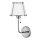 Wandleuchte mit Schalter Metall 40 cm hoch Nickel Weiß