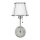 Wandleuchte mit Schalter Metall 40 cm hoch Nickel Weiß