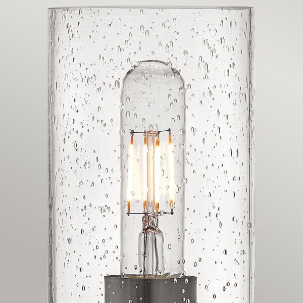 Wandlampe Metall Glas 26,2 cm hoch Schwarz E27 GRACIA