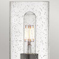 Wandlampe Metall Glas 26,2 cm hoch Schwarz E27 GRACIA
