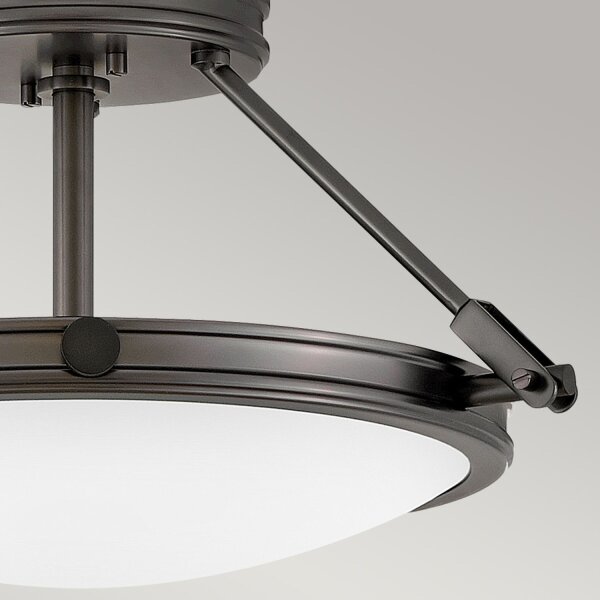 Runde Deckenlampe Metall Glas Ø 42 cm Schwarz Weiß 3x E14