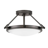 Runde Deckenlampe Metall Glas &Oslash; 42 cm Schwarz...