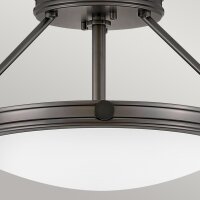 Runde Deckenlampe Metall Glas Ø 42 cm Schwarz...