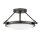 Runde Deckenlampe Metall Glas Ø 42 cm Schwarz Weiß 3x E14