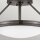 Runde Deckenlampe Metall Glas Ø 42 cm Schwarz Weiß 3x E14
