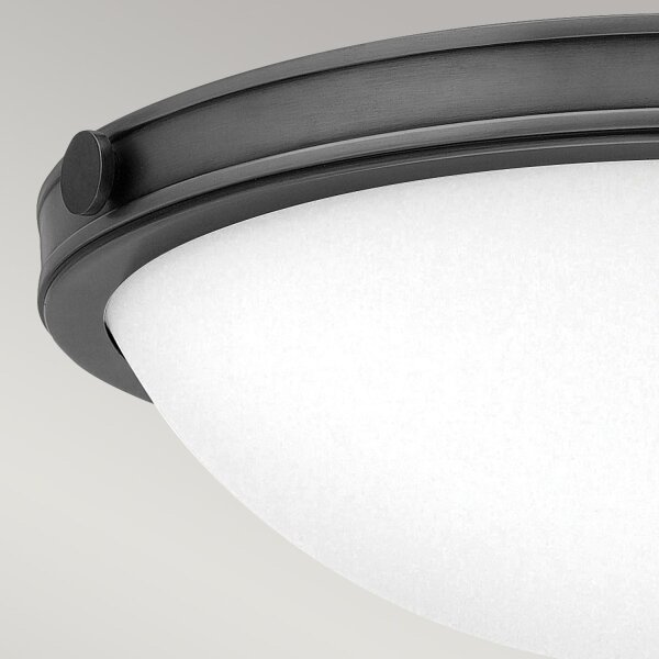 Deckenlampe Metall Glas D: 34,6 cm rund 2x E27