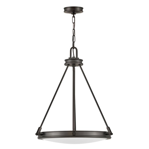 Hängelampe Metall Glas Ø 54,3 cm H: max. 377 cm 4x E14