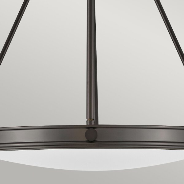 Hängelampe Metall Glas Ø 54,3 cm H: max. 377 cm 4x E14