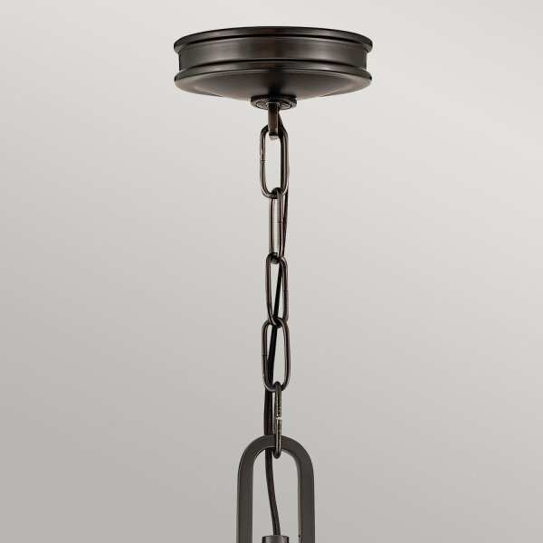 Hängelampe Metall Glas Ø 54,3 cm H: max. 377 cm 4x E14