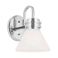 Wandlampe Bad Chrom mit LED G9 IP44 3000 K Glas Metall