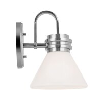 Wandlampe Bad Chrom mit LED G9 IP44 3000 K Glas Metall