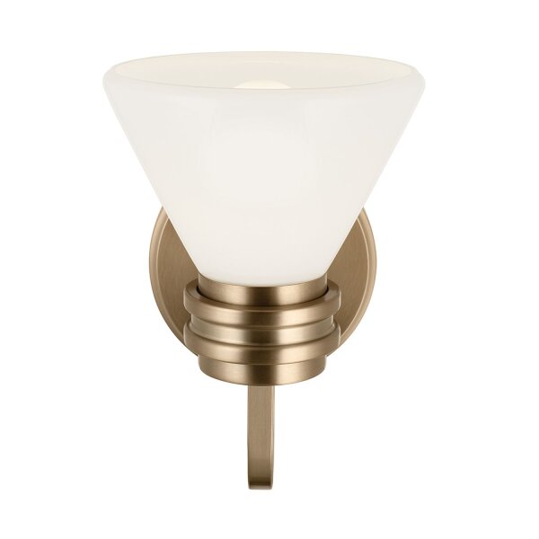 Badezimmerlampe Metall Glas mit LED G9 IP44 24 cm hoch