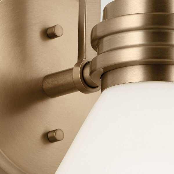 Badezimmerlampe Metall Glas mit LED G9 IP44 24 cm hoch