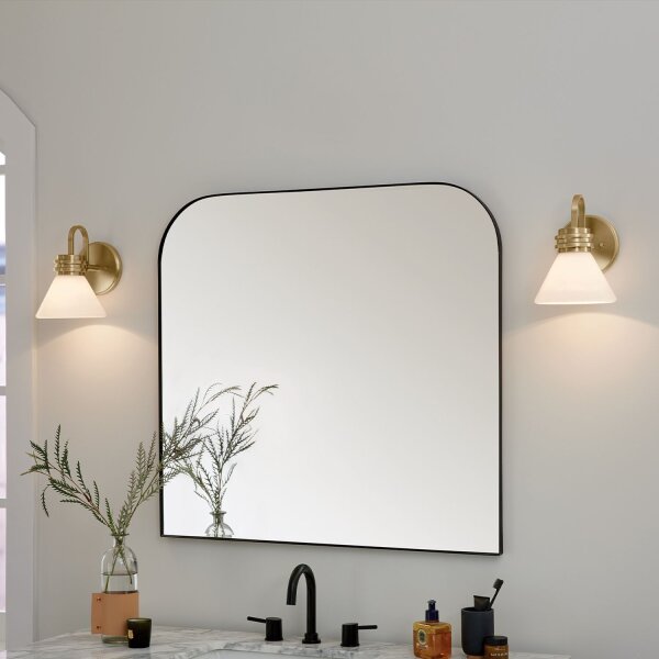 Badezimmerlampe Metall Glas mit LED G9 IP44 24 cm hoch