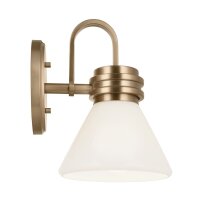 Badezimmerlampe Metall Glas mit LED G9 IP44 24 cm hoch
