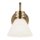 Badezimmerlampe Metall Glas mit LED G9 IP44 24 cm hoch