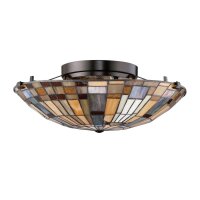 Deckenlampe Tiffany Stil rund Ø 40,7 cm Metall...