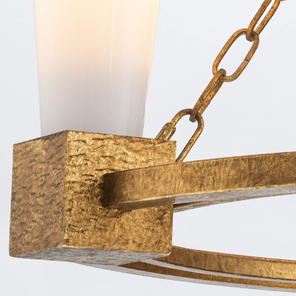 Kronleuchter Ring Metall Glas B: 66 cm H: max. 188 cm 3x E27