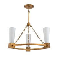 Kronleuchter Ring Metall Glas B: 66 cm H: max. 188 cm 3x E27