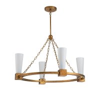 Kronleuchter Metall Glas 83,8 cm breit H: max. 205,7 cm Ring