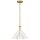 Pendelleuchte Weiß Messing antik H: max. 130,9 cm Metall E27