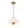 Pendelleuchte Glas Metall D: 45,7 cm rund 3x E14 verstellbar