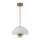 Pendelleuchte Glas Metall D: 45,7 cm rund 3x E14 verstellbar
