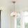 Pendelleuchte Glas Metall D: 45,7 cm rund 3x E14 verstellbar
