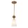 Pendelleuchte Glas Metall Ø 18,4 cm E27 Gold antik Weiß