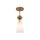 Pendelleuchte Glas Metall Ø 18,4 cm E27 Gold antik Weiß