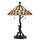 Tischlampe Metall Glas 62,9 cm Tiffany Stil 2x E27 Handarbeit