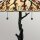 Tischlampe Metall Glas 62,9 cm Tiffany Stil 2x E27 Handarbeit