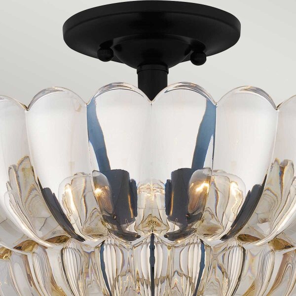 Deckenleuchte Rauchglas rund Ø 39,5 cm 4x E14