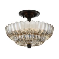 Deckenlampe Rauchglas D: 29,7 cm E14 3-flammig