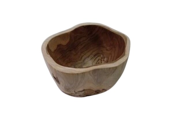 Schale Teak Holz B: 25 cm H: 15 cm klein Unikat Handarbeit