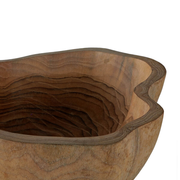 Schale Teak Holz B: 25 cm H: 15 cm klein Unikat Handarbeit