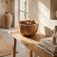 Schale Teak Holz B: 25 cm H: 15 cm klein Unikat Handarbeit
