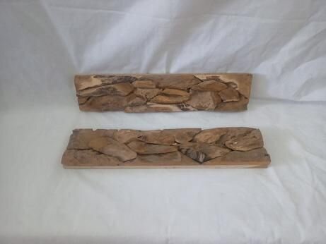 Wanddeko Teak Holz L: 60 cm Unikat Handarbeit
