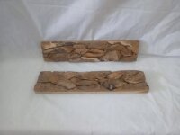 Wanddeko Teak Holz L: 60 cm Unikat Handarbeit