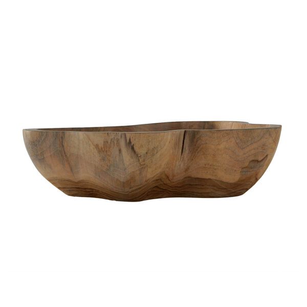 Schale Teak Holz 20 cm breit klein Unikat Handarbeit