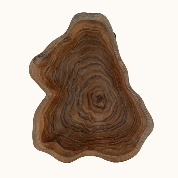 Schale Teak Holz 20 cm breit klein Unikat Handarbeit