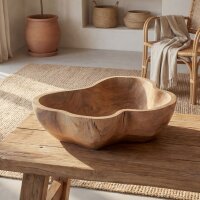 Schale Teak Holz 20 cm breit klein Unikat Handarbeit